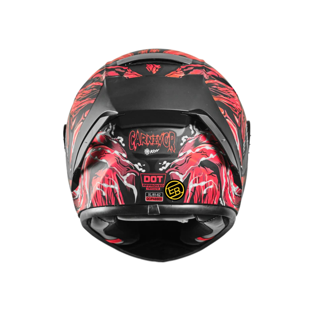 CASCO CERRADO KOV AIRCUT CARNIVOR ROJO MOTO