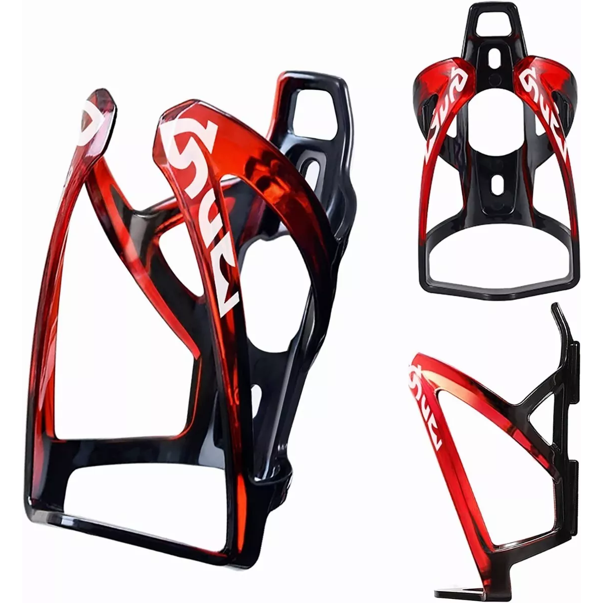 Soporte Porta Anfora Bicicleta Portabidón Universal+botella Rojo/Negro