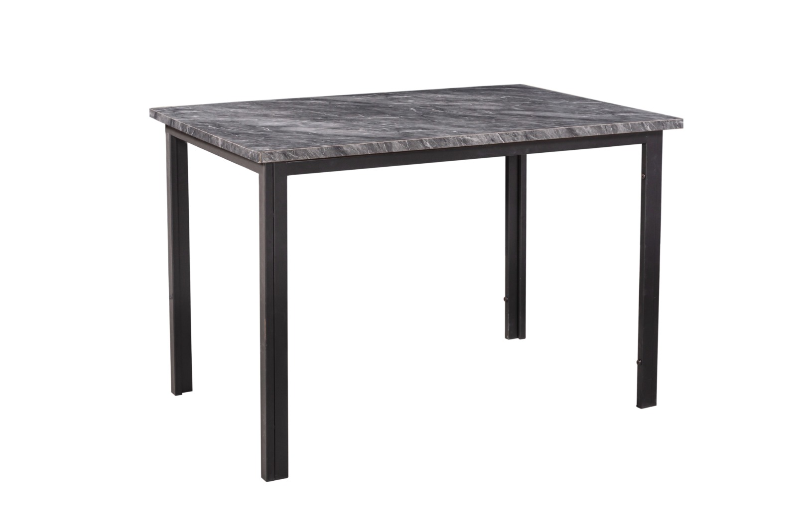 Comedor Tunez Gris 4 Sillas Tubular Negro.