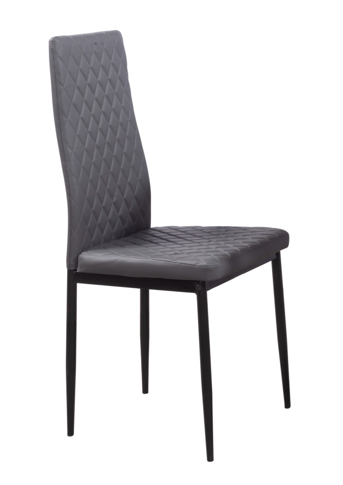 Comedor Tunez Gris 4 Sillas Tubular Negro.