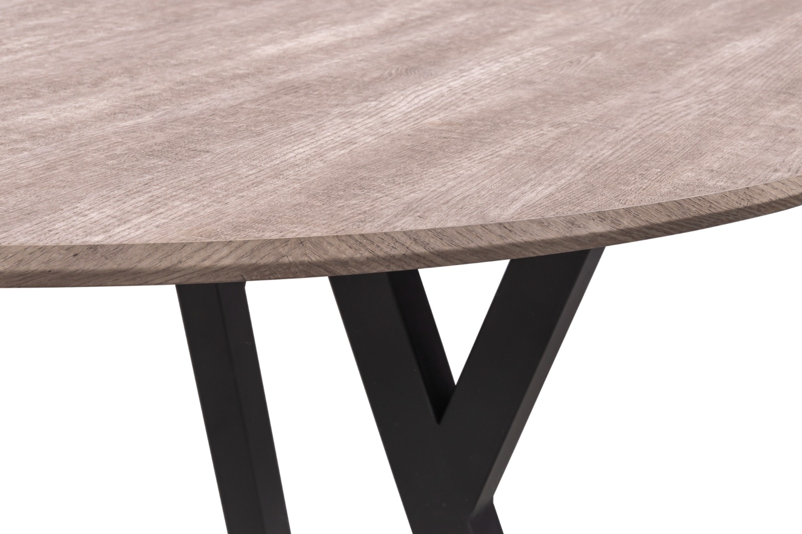 Comedor Sul 4 Sillas Beige Redondo Tubular Negro.