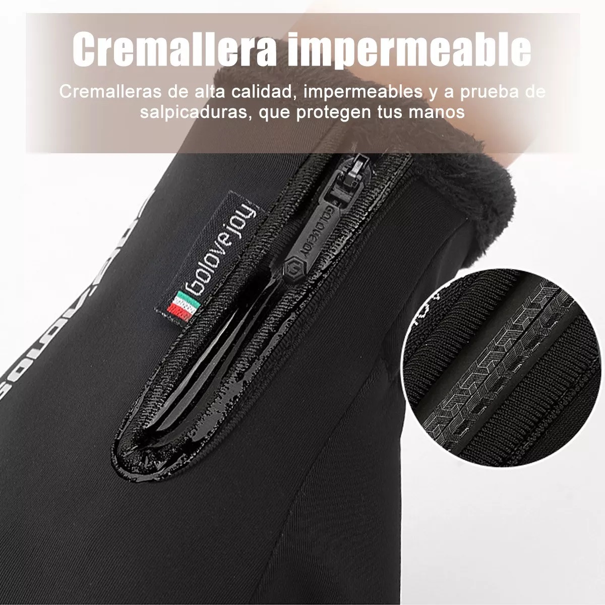 Guantes Térmicos Impermeables Invierno Touch Para Moto/bici M Negro