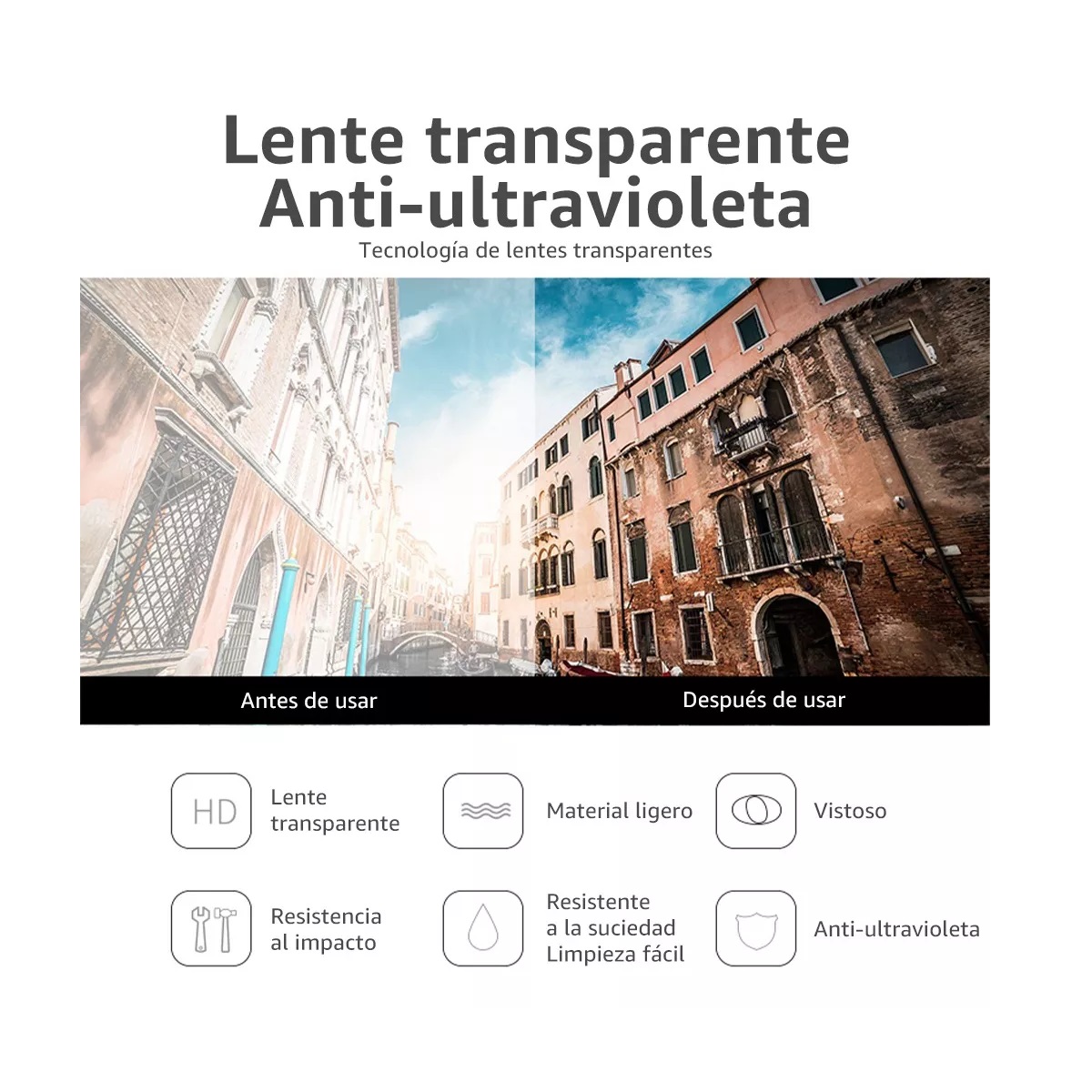 Lentes Deportivos Hombre Gran Marco De Las Gafas De Sol Azul Negro