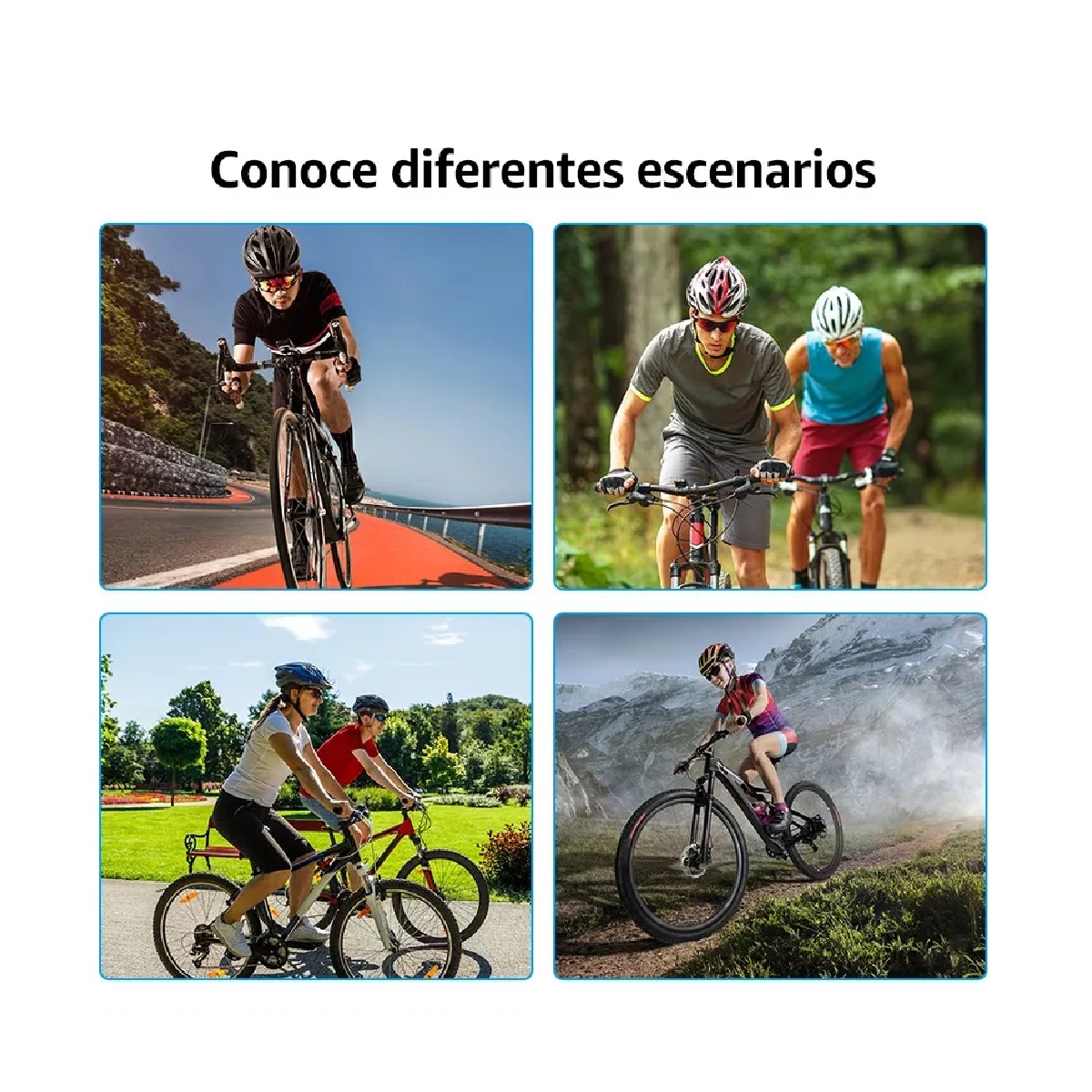 Lentes Deportivos Hombre Gran Marco De Las Gafas De Sol Negro