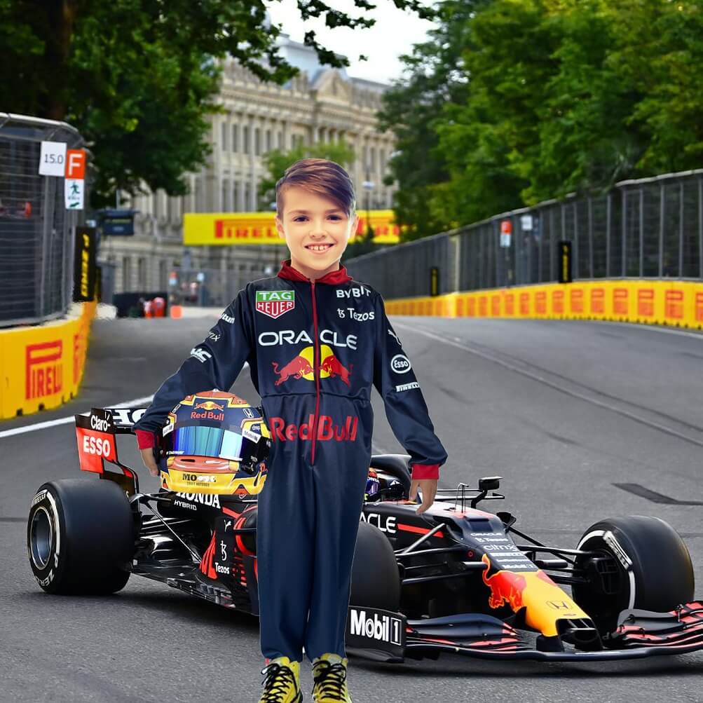 Disfraz de Piloto de Carreras F1 Disfraces Formula 1 RedBull Uniforme Checo-Max