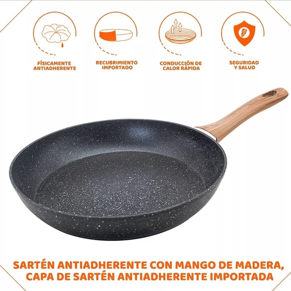 Sartén Antiadherente Cocina Menaje 20cm Aluminio De Sartenes
