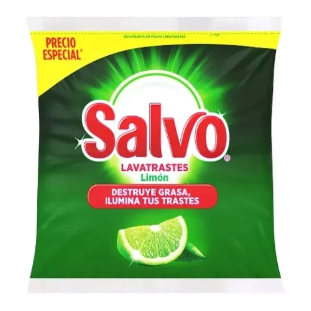 Lavatrastes En Polvo Salvo Limón De 720g Caja Con 6 Piezas