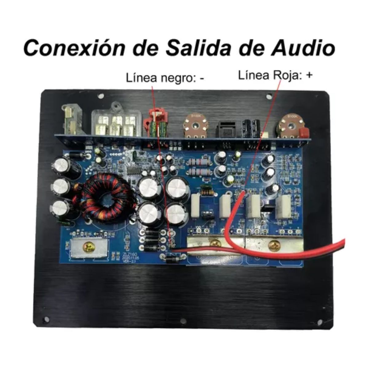 Amplificador De Audio Estéreo 12v 1500w Subwoofer negro