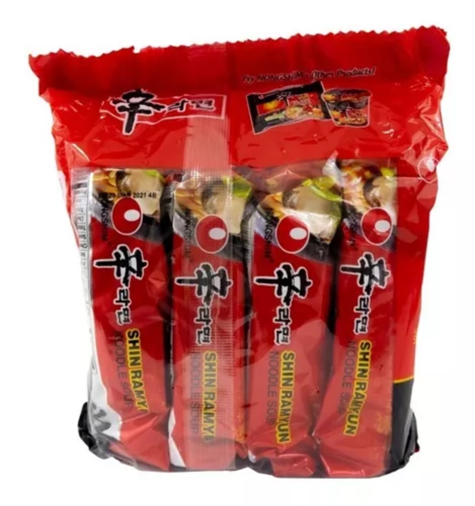 Ramen Coreano Nongshim Shin Ramyun 4 Pack 