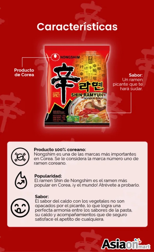 Ramen Coreano Nongshim Shin Ramyun 4 Pack 