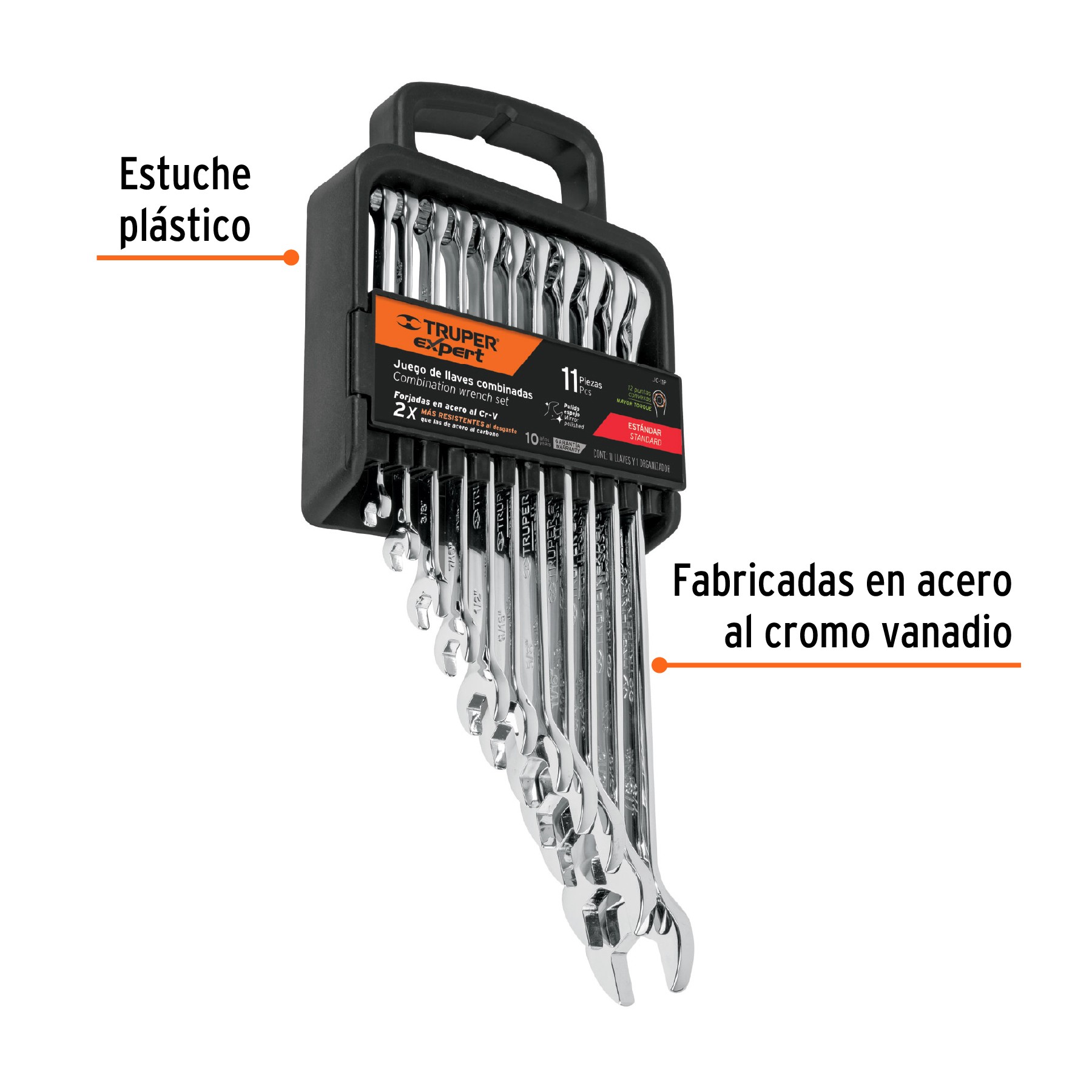 Juego Llaves Mixtas Milimétricas Industrial Ratchet Truper