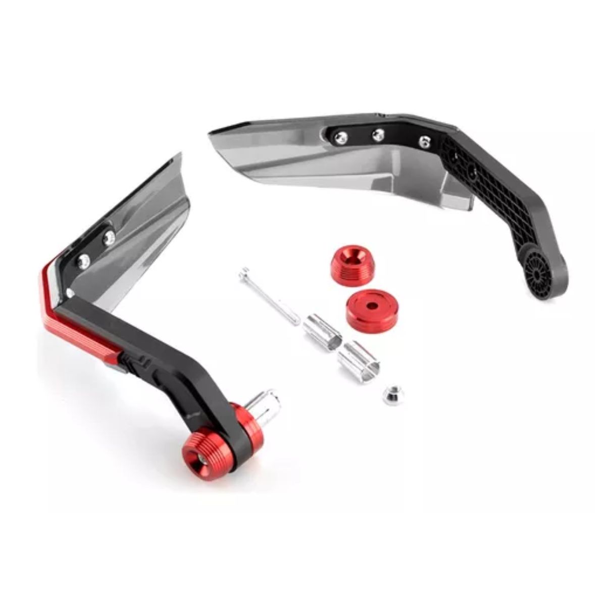 Cubre Puños Hand Guard Alma Metalica Italika Ns Yamaha Ktm Rojo