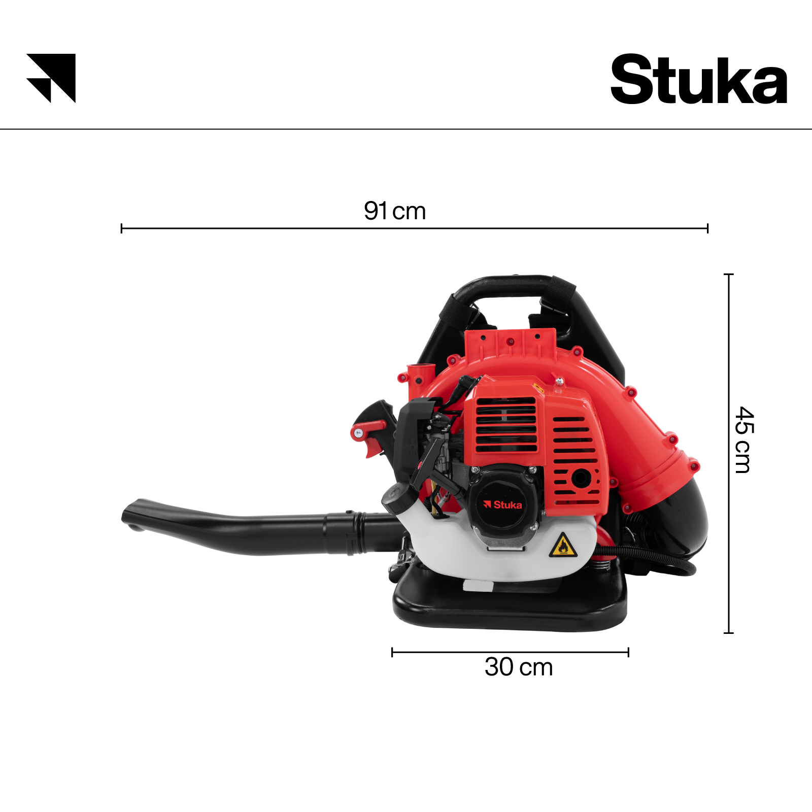 Mochila sopladora de aire 720m3/h | 2800rpm | Kit soplador de hojas a gasolina de 10 Kg para un alto rendimiento | multiusos |