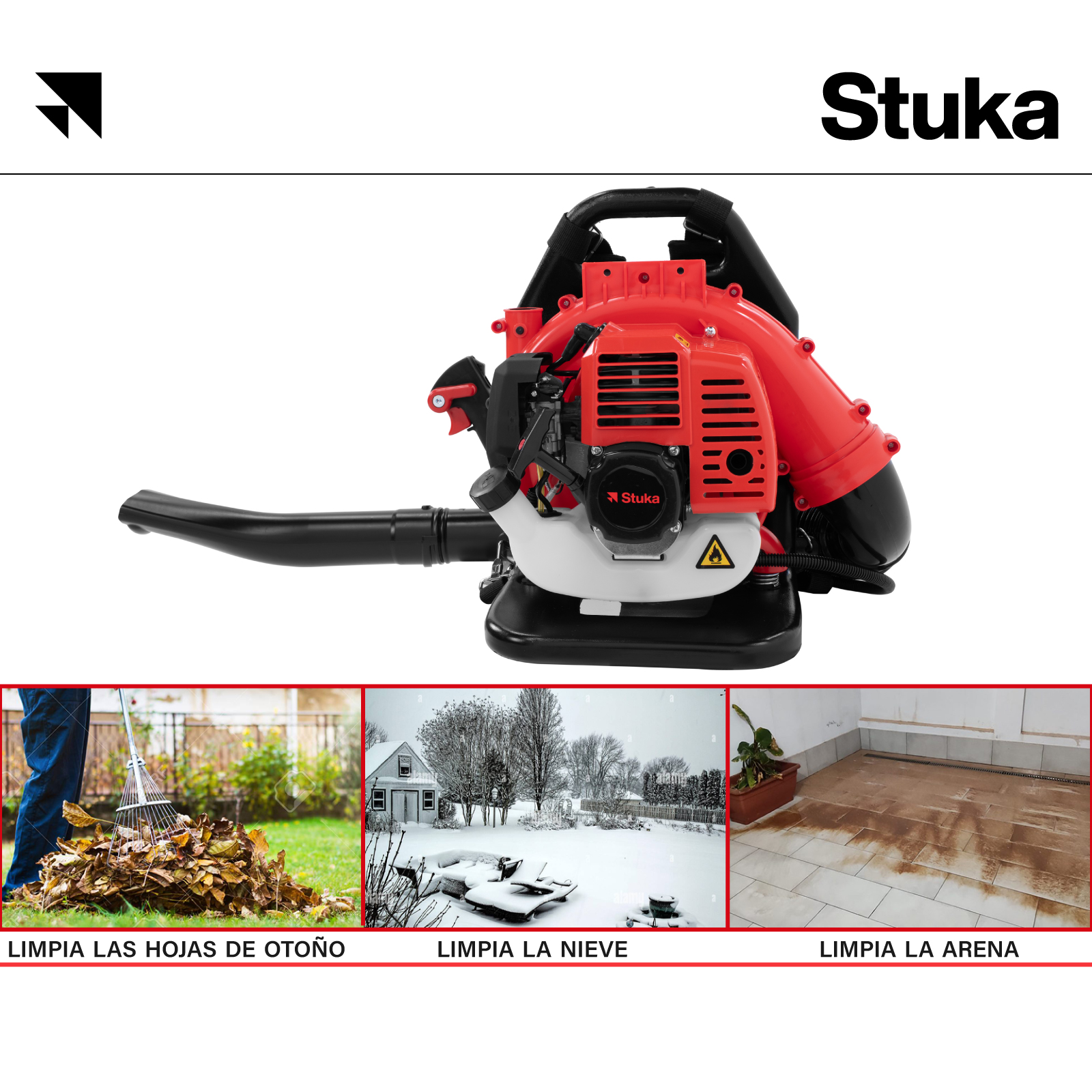 Mochila sopladora de aire 720m3/h | 2800rpm | Kit soplador de hojas a gasolina de 10 Kg para un alto rendimiento | multiusos |