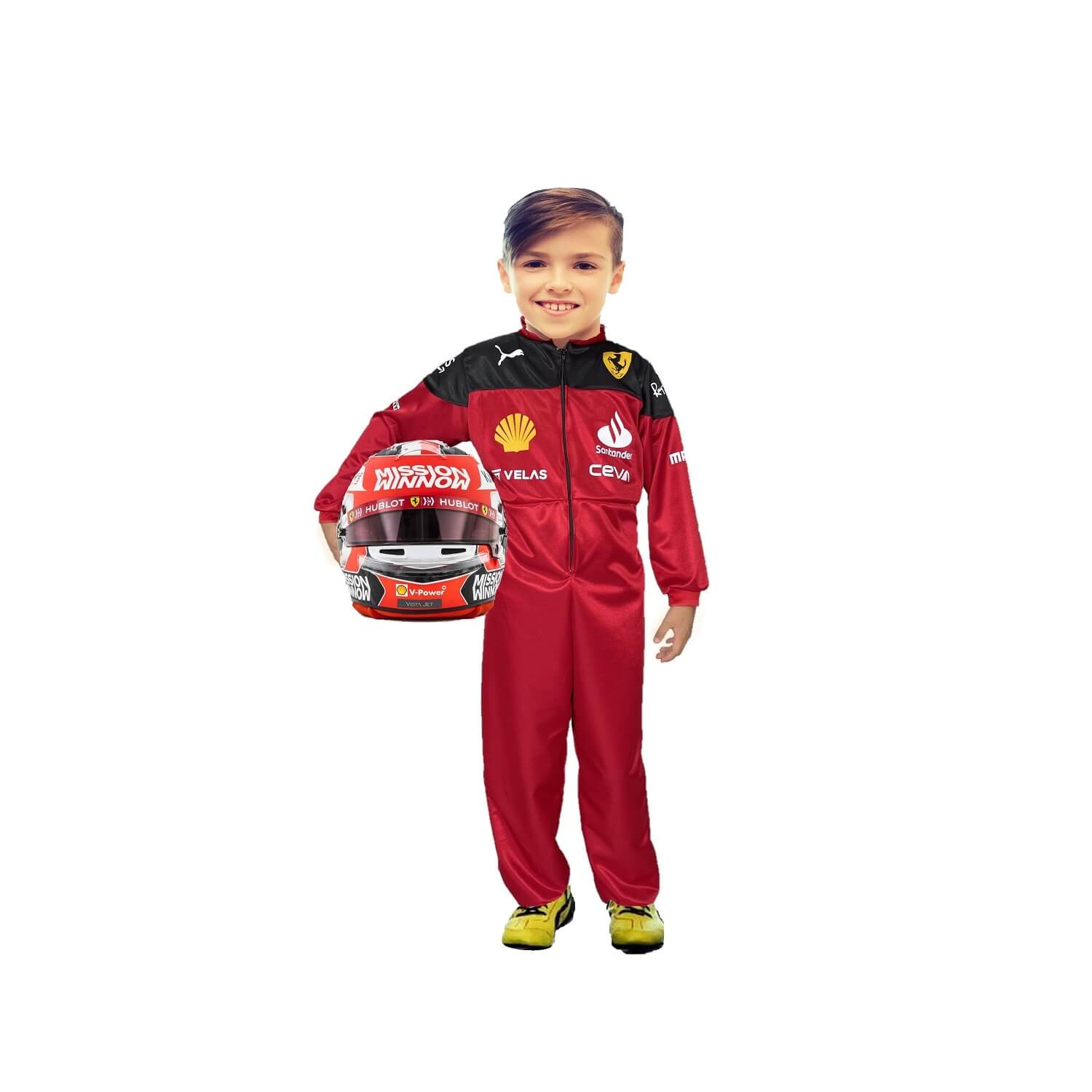 Disfraz de Piloto de Carreras F1 - Uniforme LeClerc Disfraces Formula 1 Ferrari