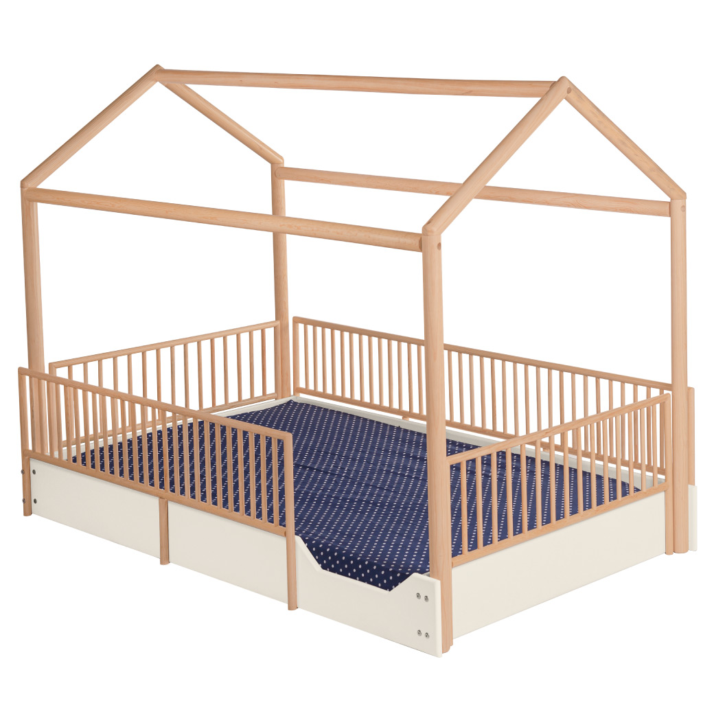 DUDUK Cama Casa Montessori de Madera con Barandales