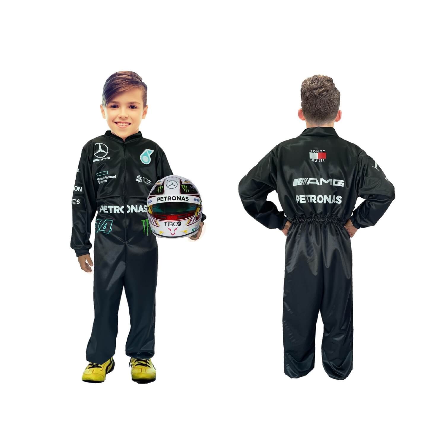 Disfraz de Piloto de Carreras F1 Uniforme Hamilton Disfraces Formula 1 Mercedes
