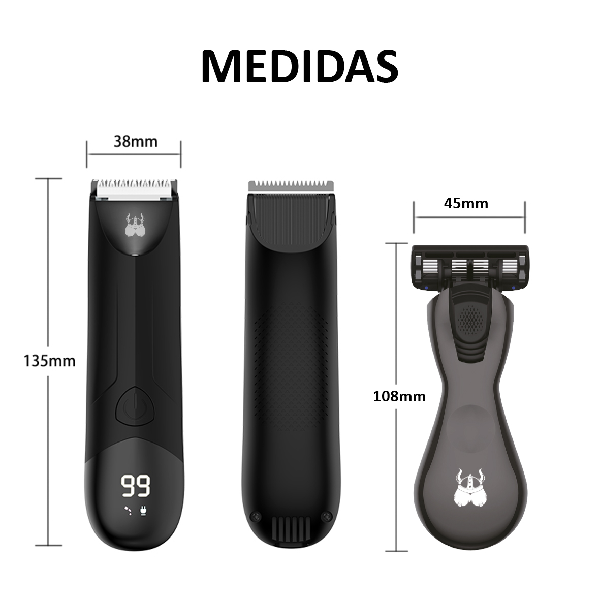 Kit Rasuradora + Rastrillo Hombre Para Ingle