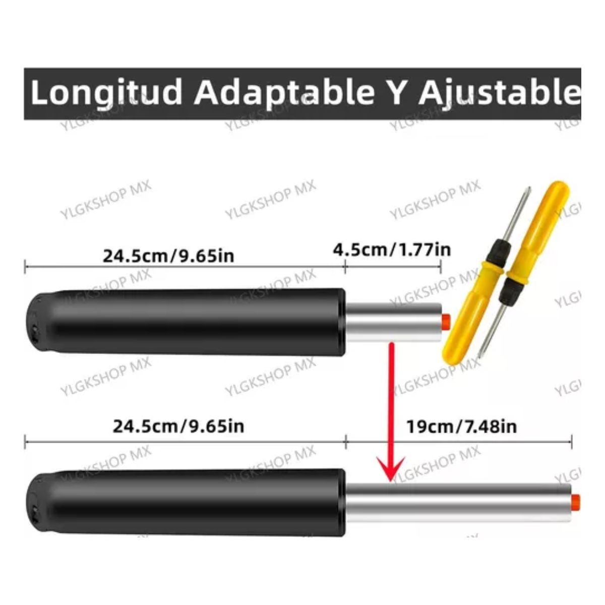 Pistón De La Silla De Oficina Repuestos De La Silla Elevable negro