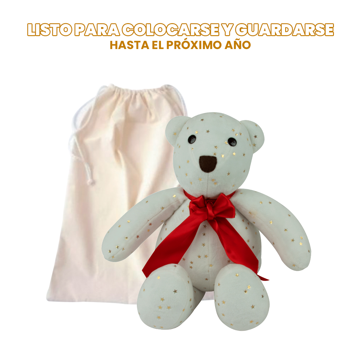 Peluche Oso de tela 60 cm Tv Ofertas regalo de San Valentín, 14 de Febrero, día del amor y amistad, día de la madre o cualquier ocasión de tela suave 