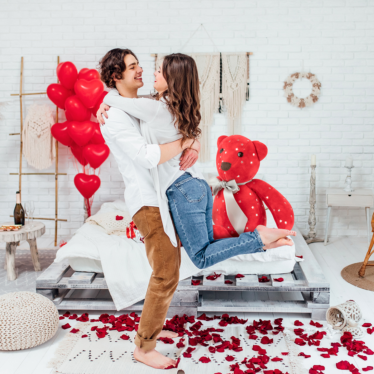 Oso peluche 80 cm Tv Ofertas regalo de San Valentín, 14 de Febrero, día del amor y amistad, día de la madre o cualquier ocasión de tela suave 