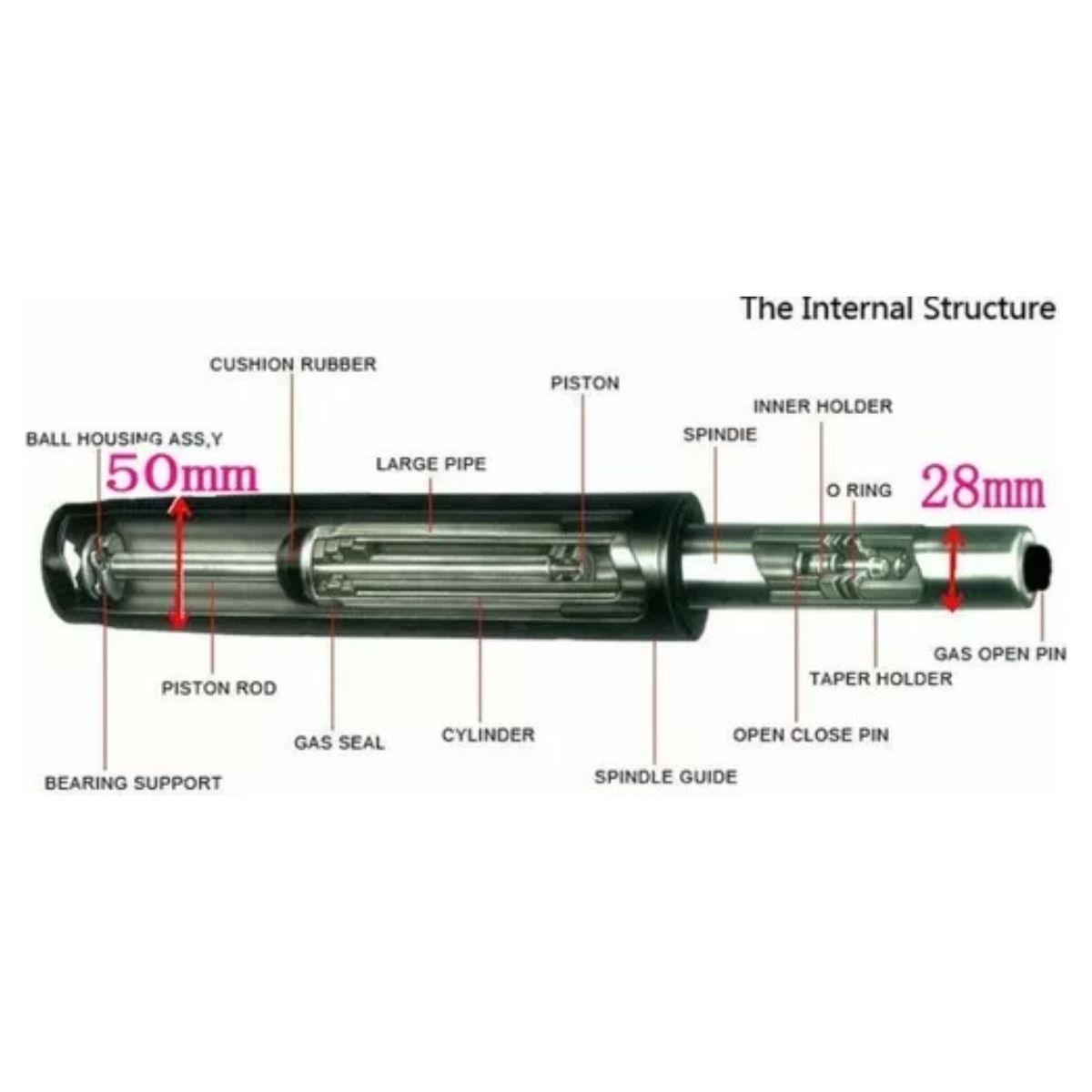 Pistón De La Silla De Oficina Repuestos De La Silla Oficina negro