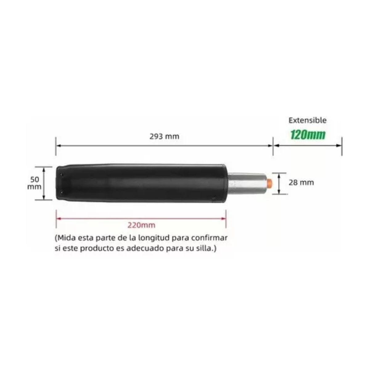 Pistón De La Silla De Oficina Repuestos De La Silla Oficina negro
