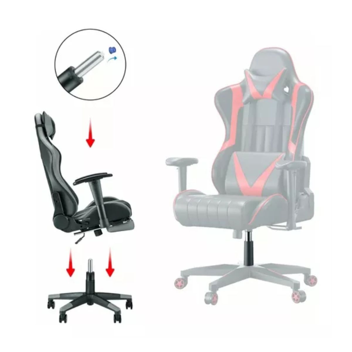 Pistón De La Silla De Oficina Repuestos De La Silla Oficina negro