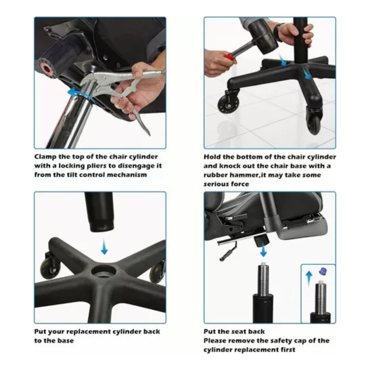 Pistón De La Silla De Oficina Repuestos De La Silla Oficina negro