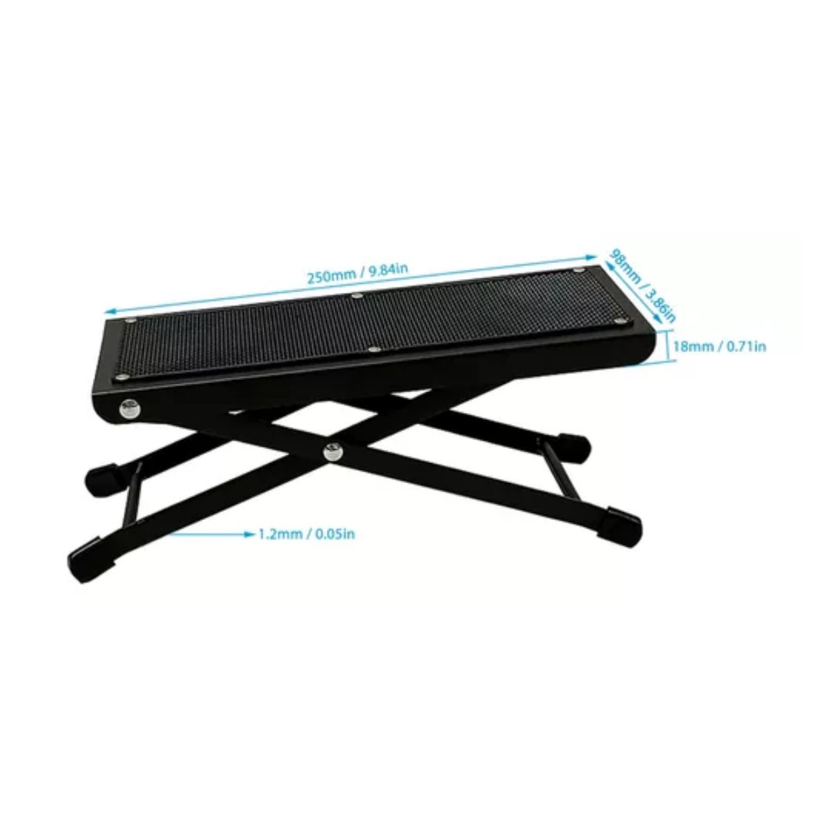 Descansa Pie Posapie Para Guitarra Ajustable negro