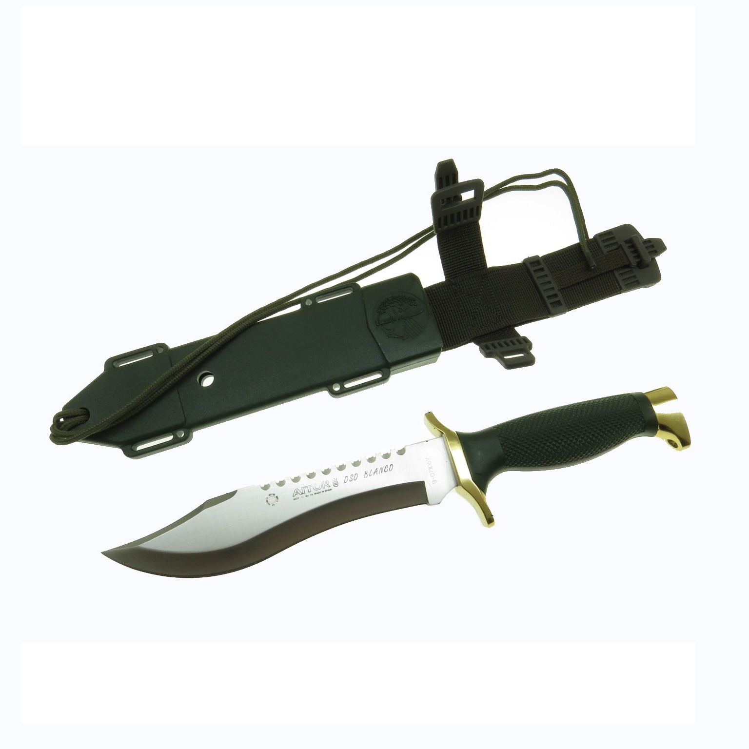 Ai16009 Aitor Oso Blanco Cuchillo Fnda Rigida Con Sierra