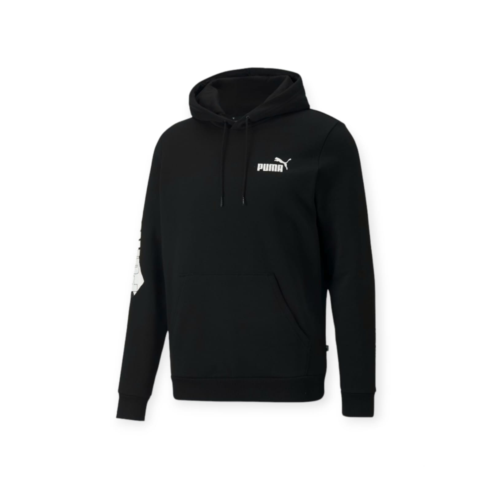 Sudadera Puma Power Logo Hoodie Negro Hombre 