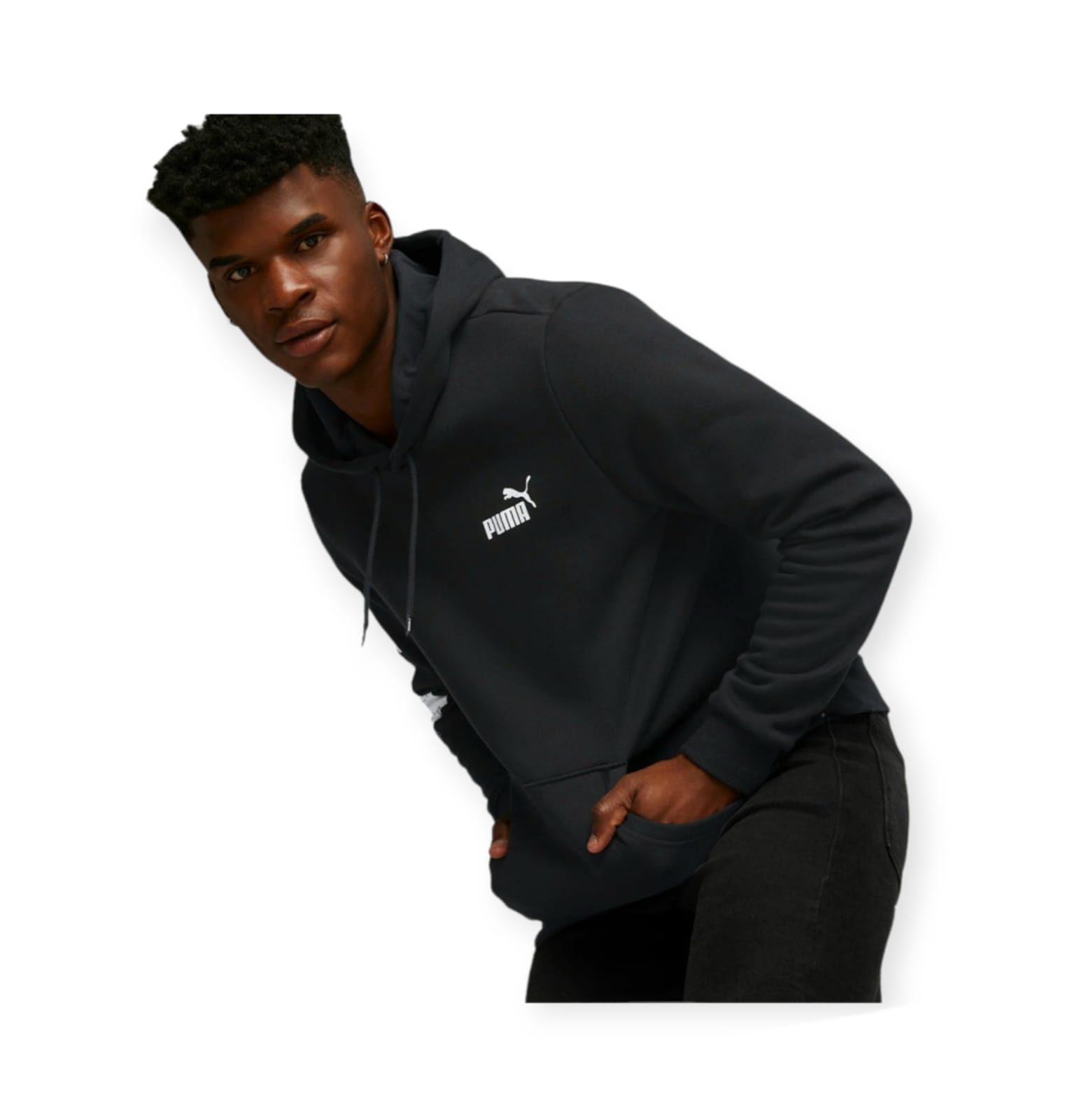 Sudadera Puma Power Logo Hoodie Negro Hombre 