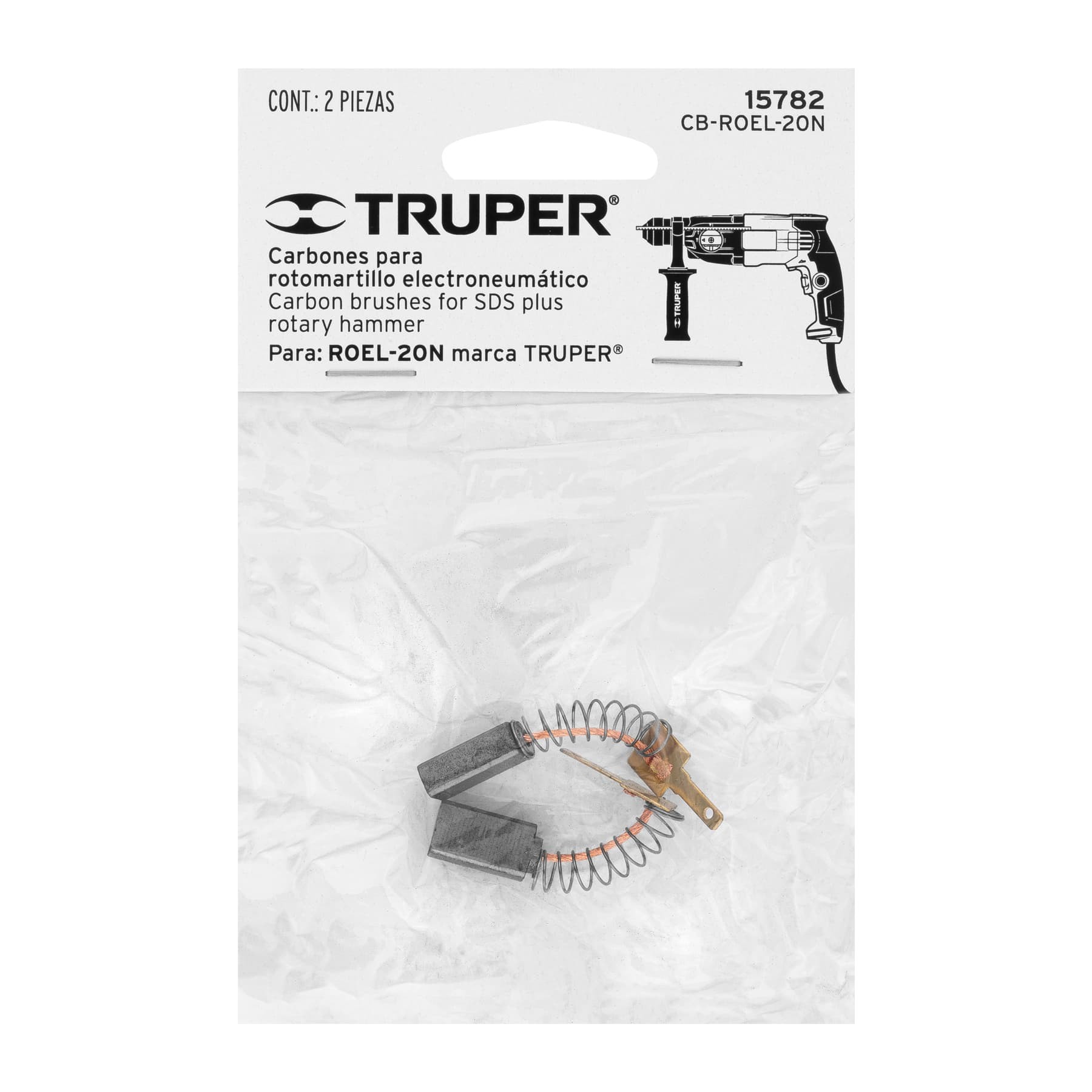 BOLSA CON 2 CARBONES DE REPUESTO PARA ROEL-20N TRUPER 15782