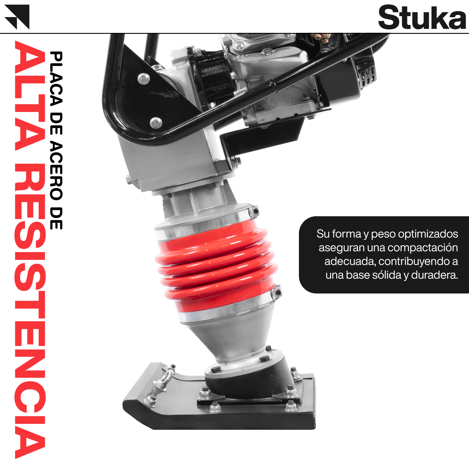 Stuka DORTMUND | Bailarina compactadora de cemento | 6.5 hp | 4 tiempos | MOTOR DE GRAN POTENCIA