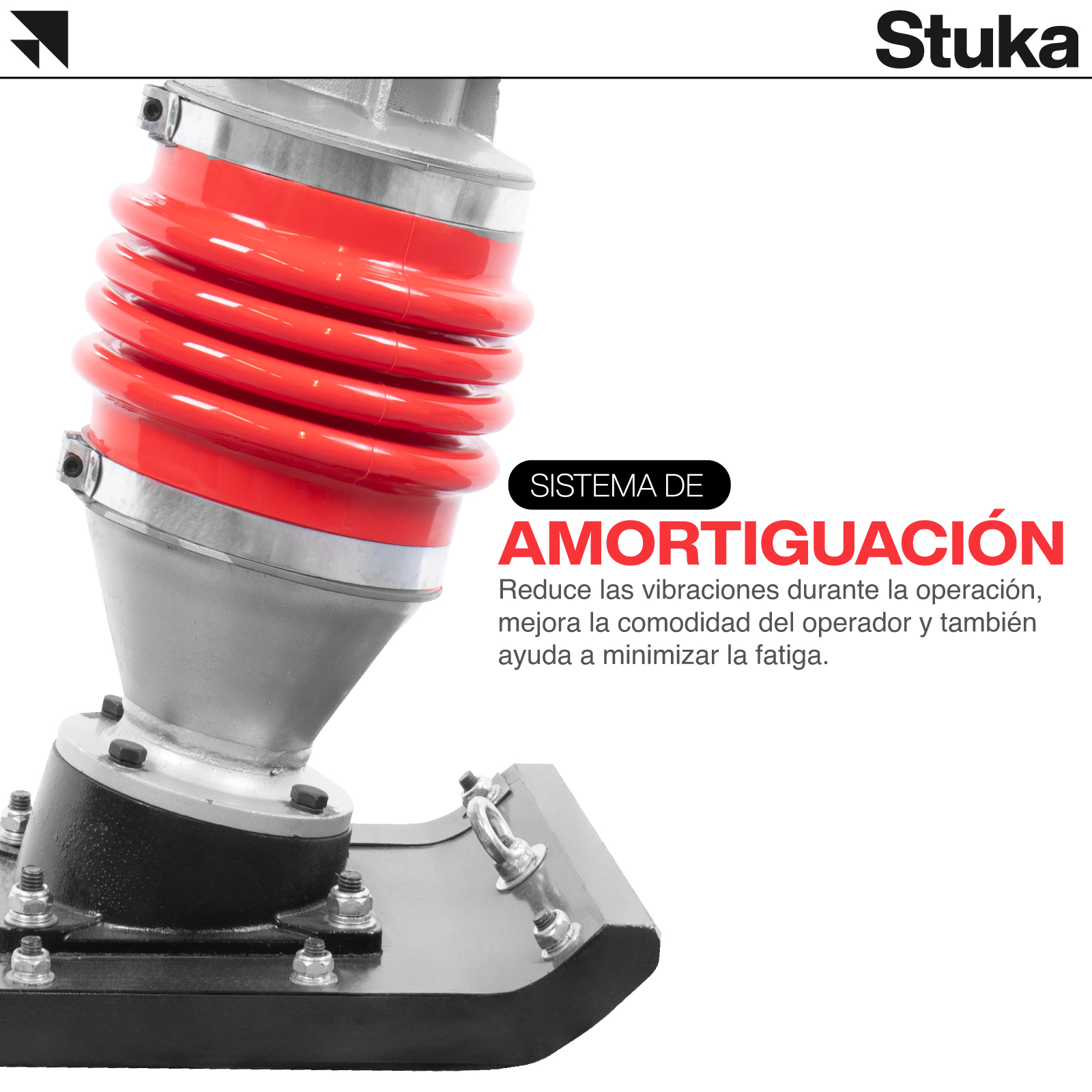 Stuka DORTMUND | Bailarina compactadora de cemento | 6.5 hp | 4 tiempos | MOTOR DE GRAN POTENCIA