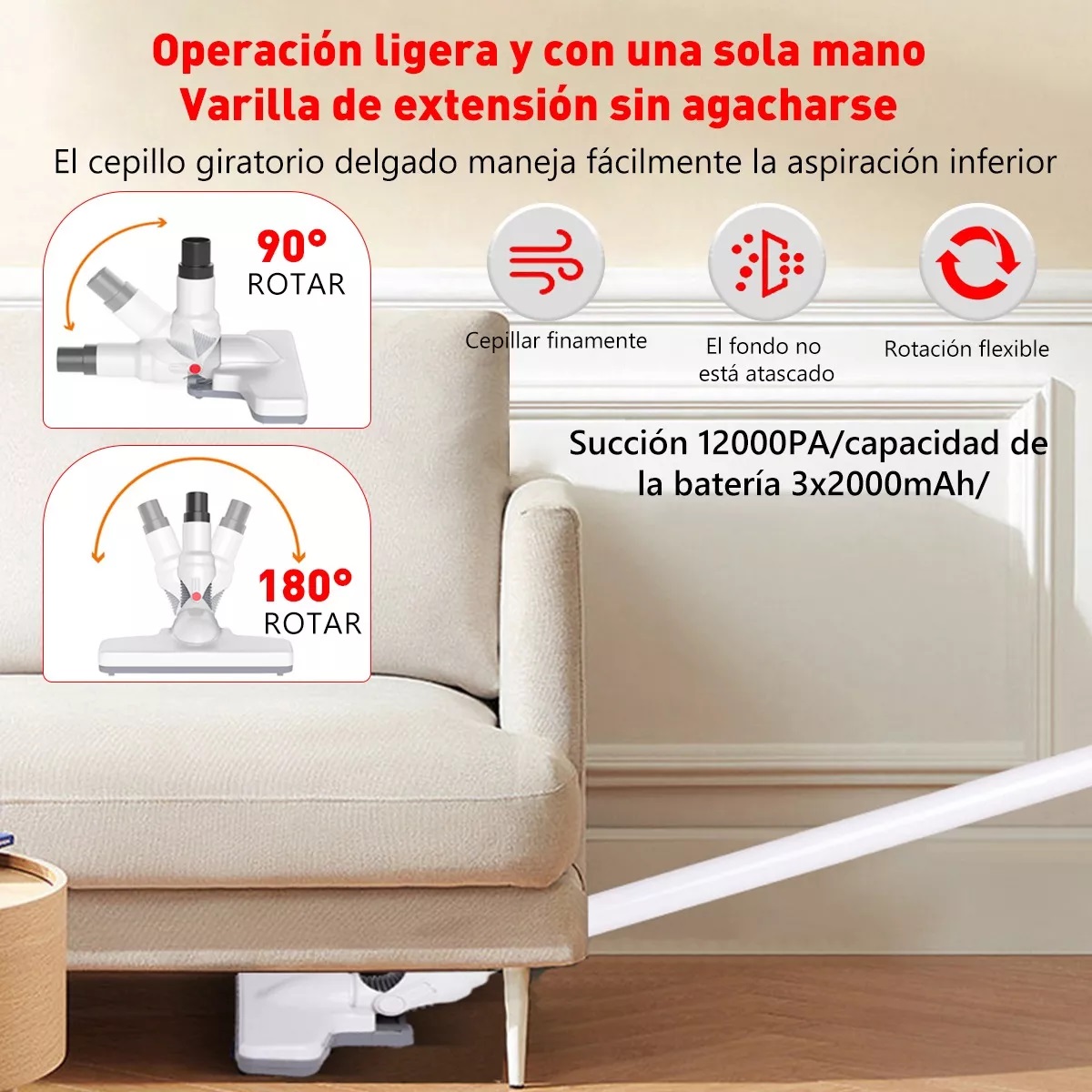 Aspiradora Inalambrica Mano Portátil Multifuncional 3 En 1