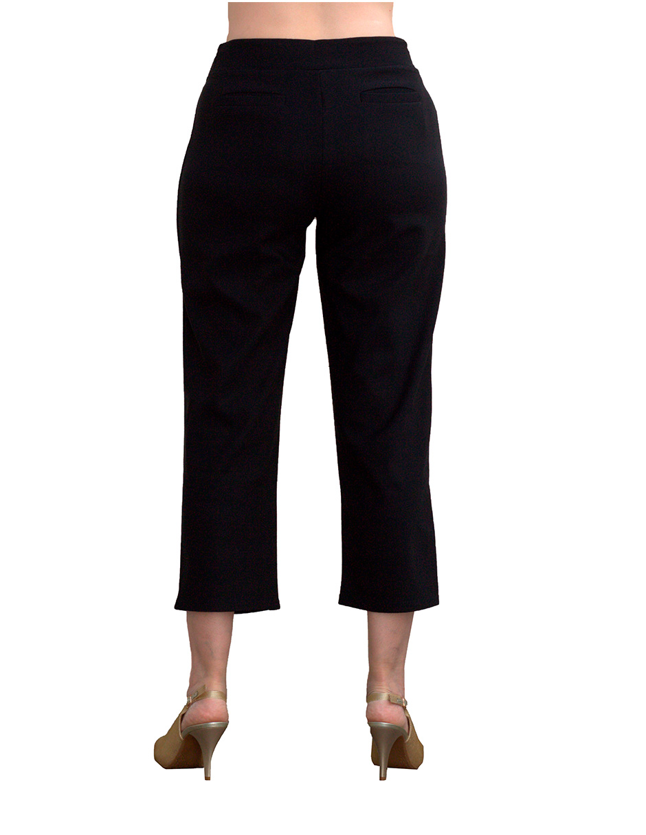 Pantalón Capri pesquero negro ILYS para mujer