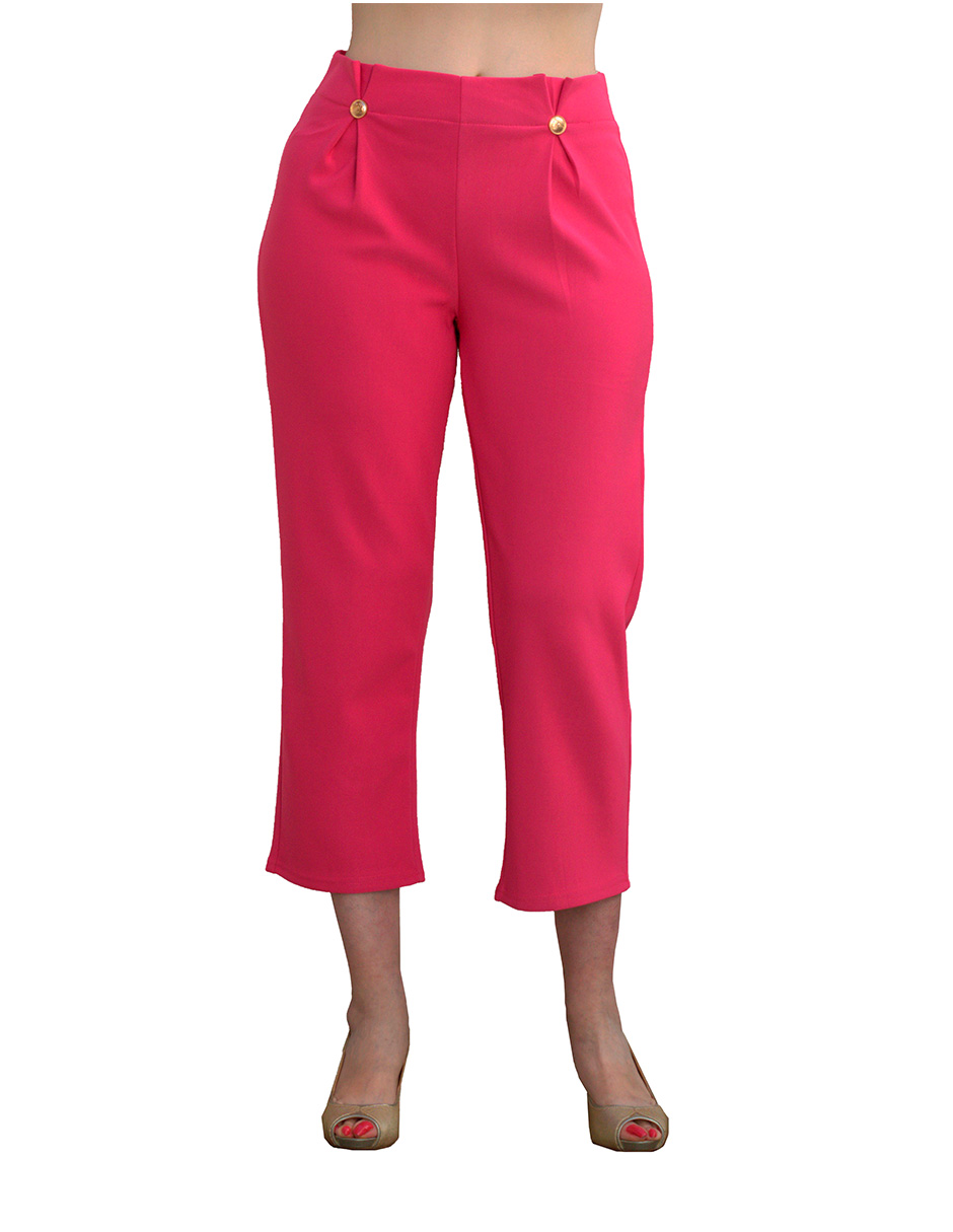 Pantalón Capri pesquero negro ILYS para mujer