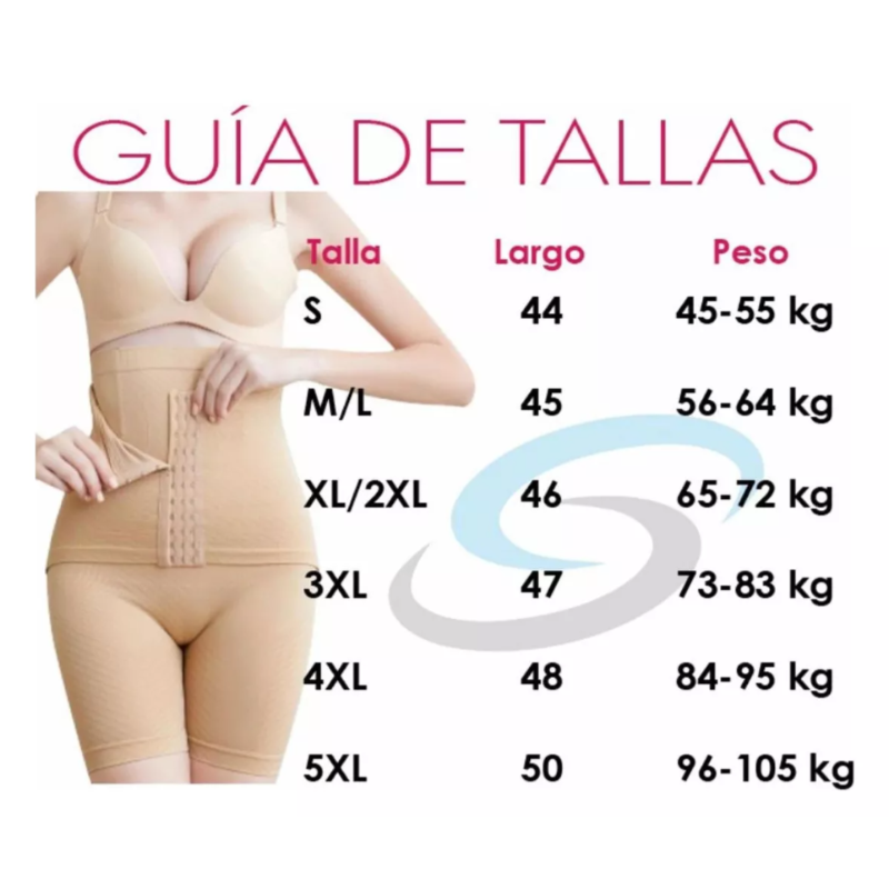 Panty Faja Short Reductora Moldeadora Doble Compresión.