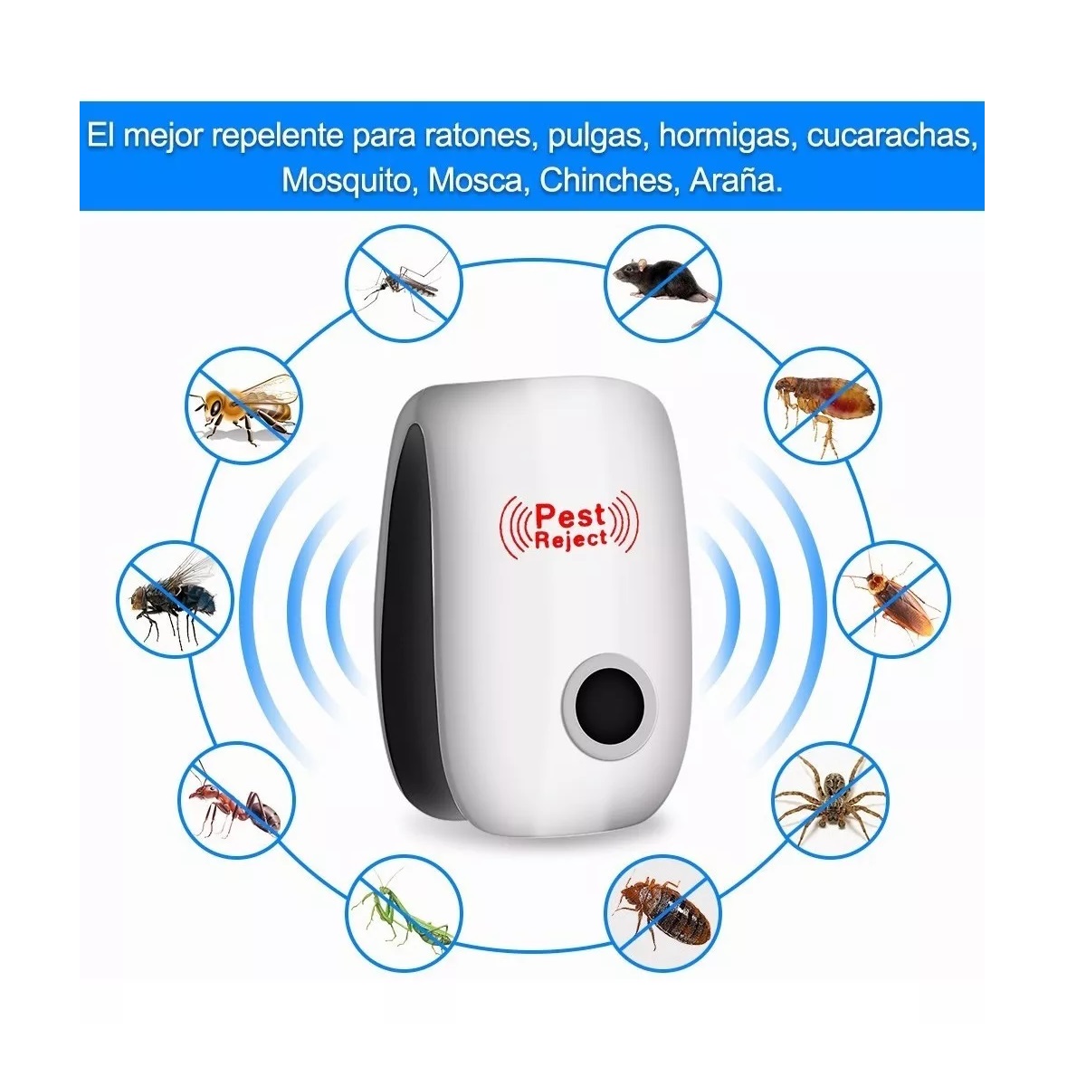 Repelente Ultrasónico De Mosquitos 4 Piezas Para El Hogar