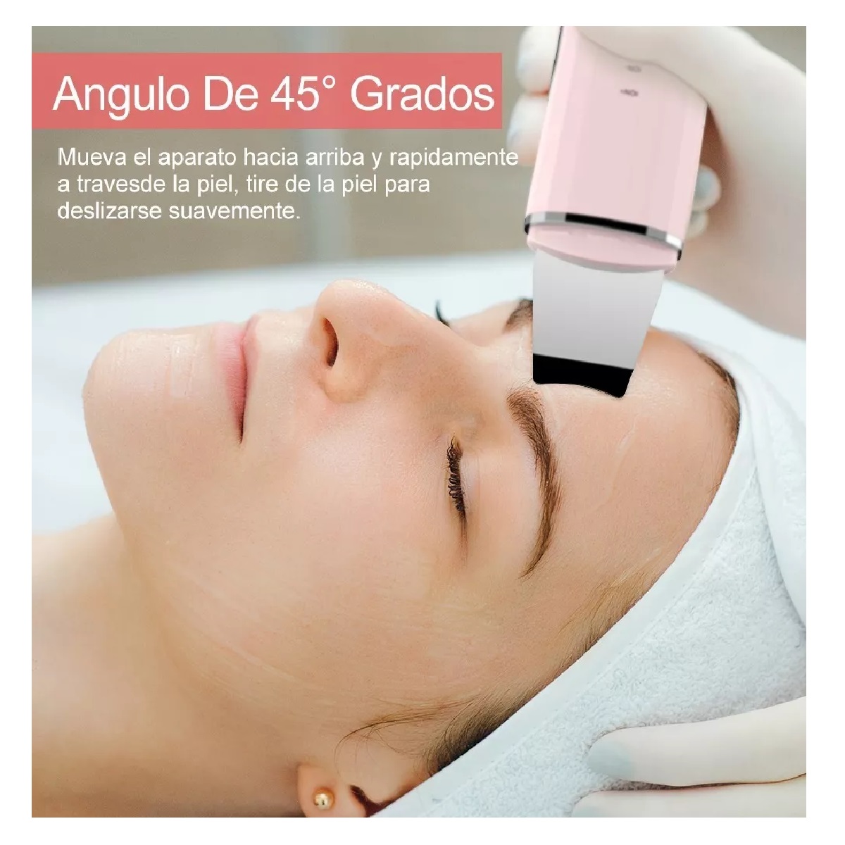 Limpiador Exfoliador Facial Ultrasónico Rosa