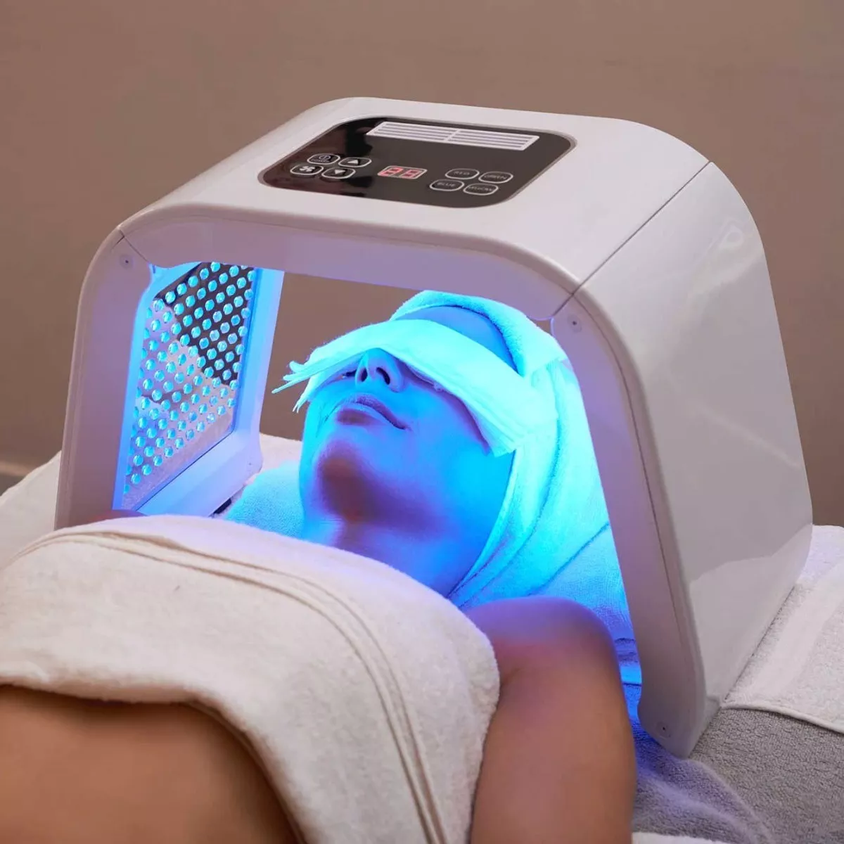 Máquina Terapia Facial Con Luz Led 7 Colores Cuidado De Piel