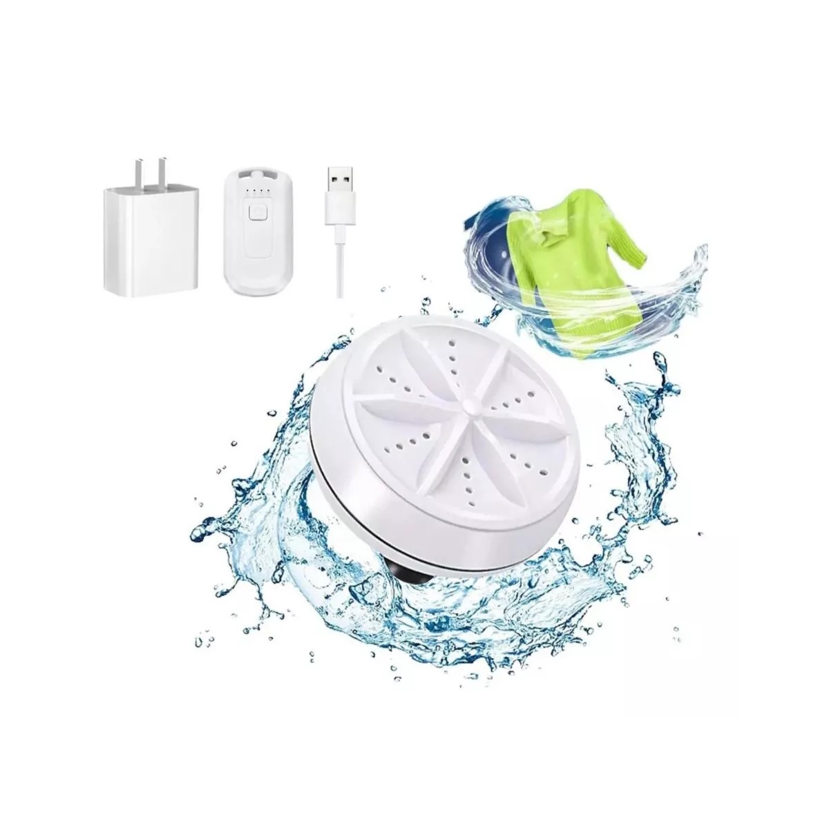 Mini Lavadora Ultrasónica Portátil 3 En 1 Con 4 Modos