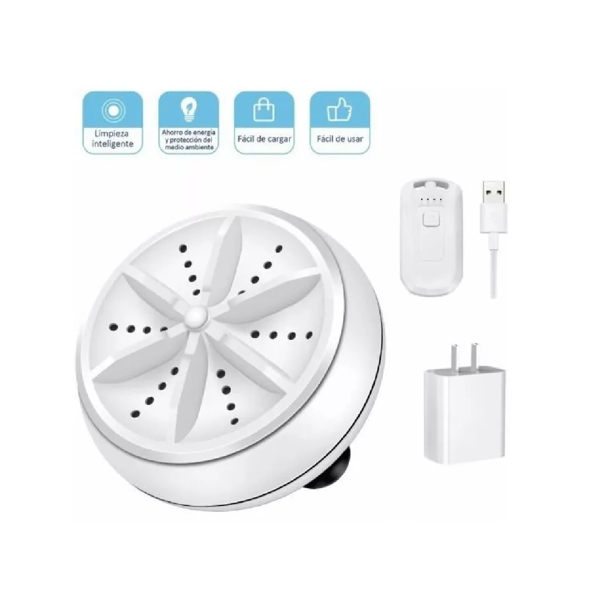 Mini Lavadora Ultrasónica Portátil 3 En 1 Con 4 Modos