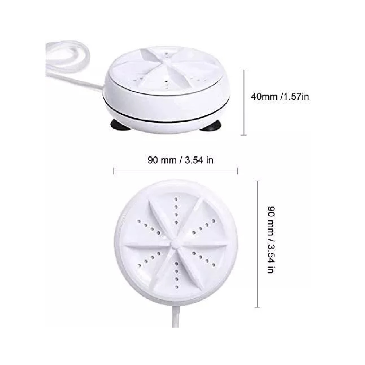 Mini Lavadora Ultrasónica Portátil 3 En 1 Con 4 Modos