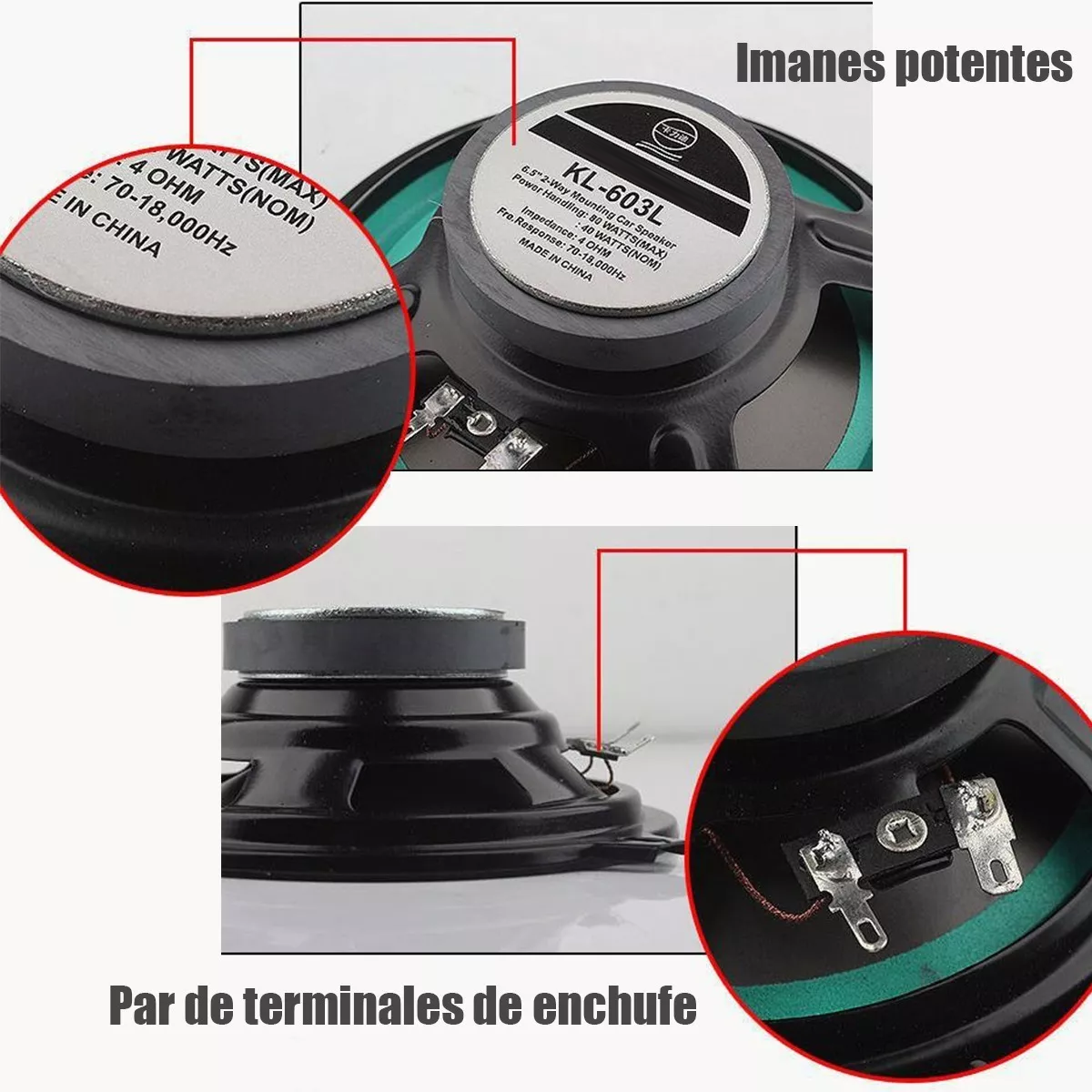 Bocinas Para Carros 6.5 Car Audio Coaxial Para Automóvil