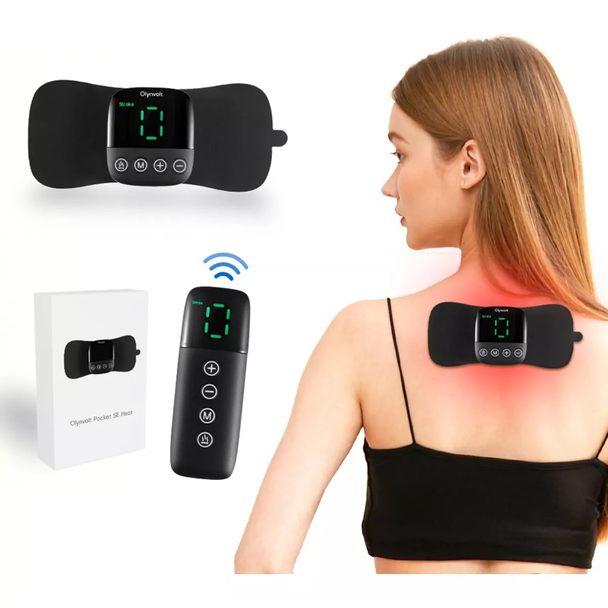 Electroestimulador Ems Muscular Masajeador Eléctrico Calor