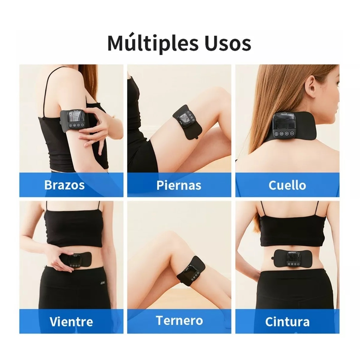 Electroestimulador Ems Muscular Masajeador Eléctrico Calor