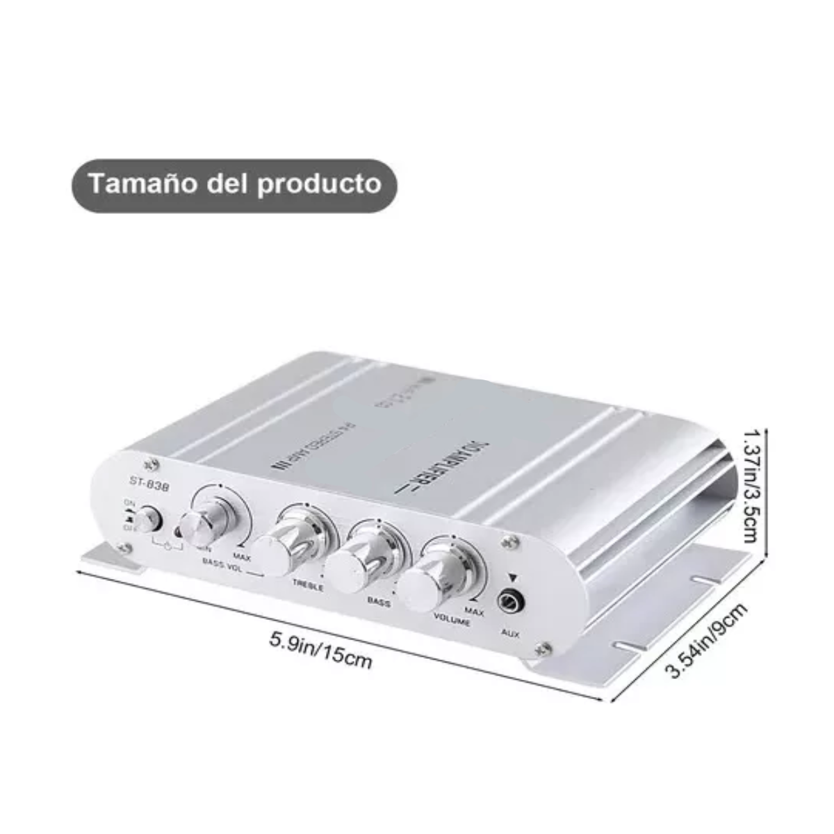 Amplificador 800w Para Auto Moto Casa Conexion Rca
